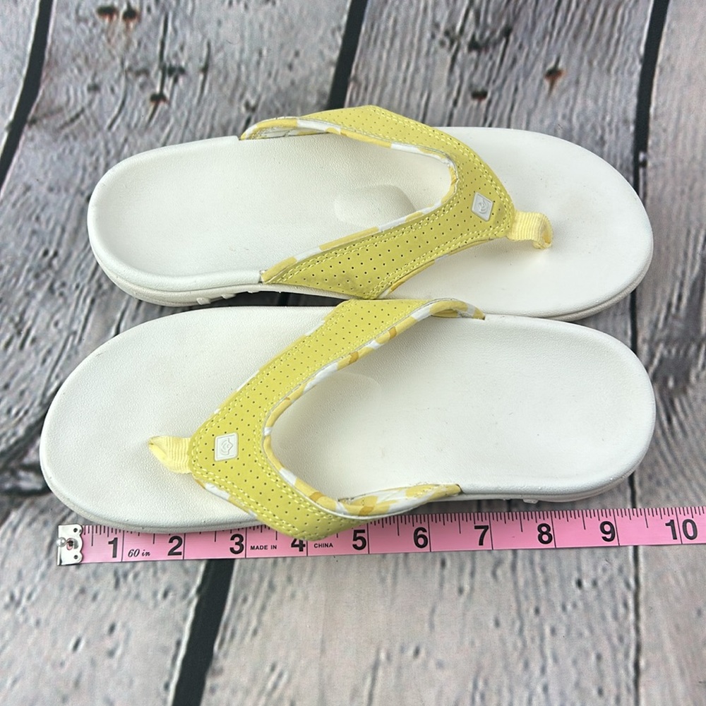 🪷 SPENCO YUMI BOKEH Support Sundress (Yellow) Thong Slip On Flip Flop Sandals - Picture 7 of 17